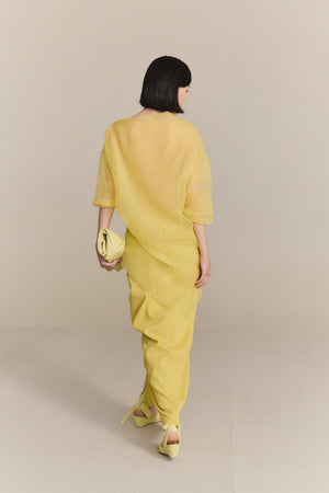 Brenna, lime long skirt