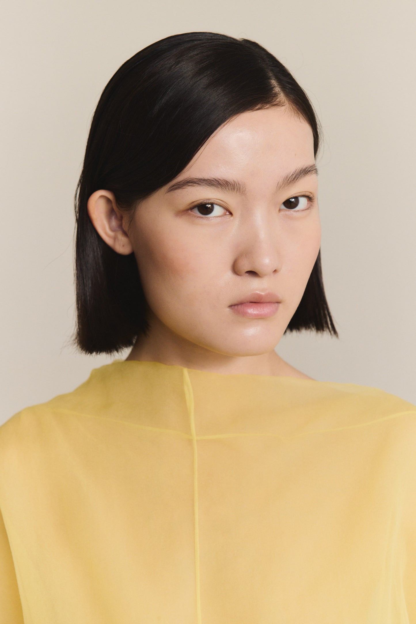 Elke, lime oversized silk chiffon top