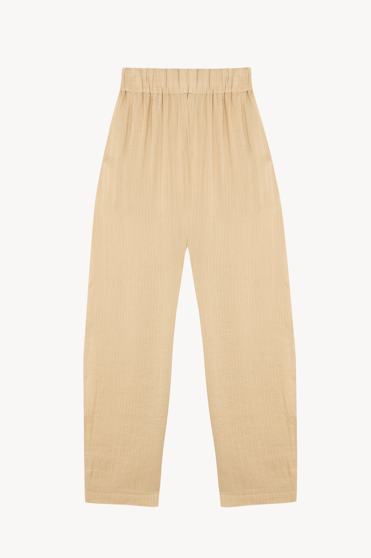 Eloise, pantalon jacquard a rayas beige