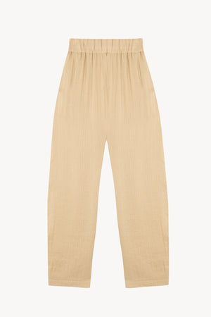 Eloise, pantalon jacquard a rayas beige