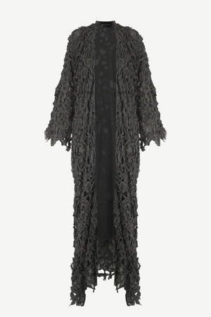 Embull, chaqueta de bambula de seda gris oscuro