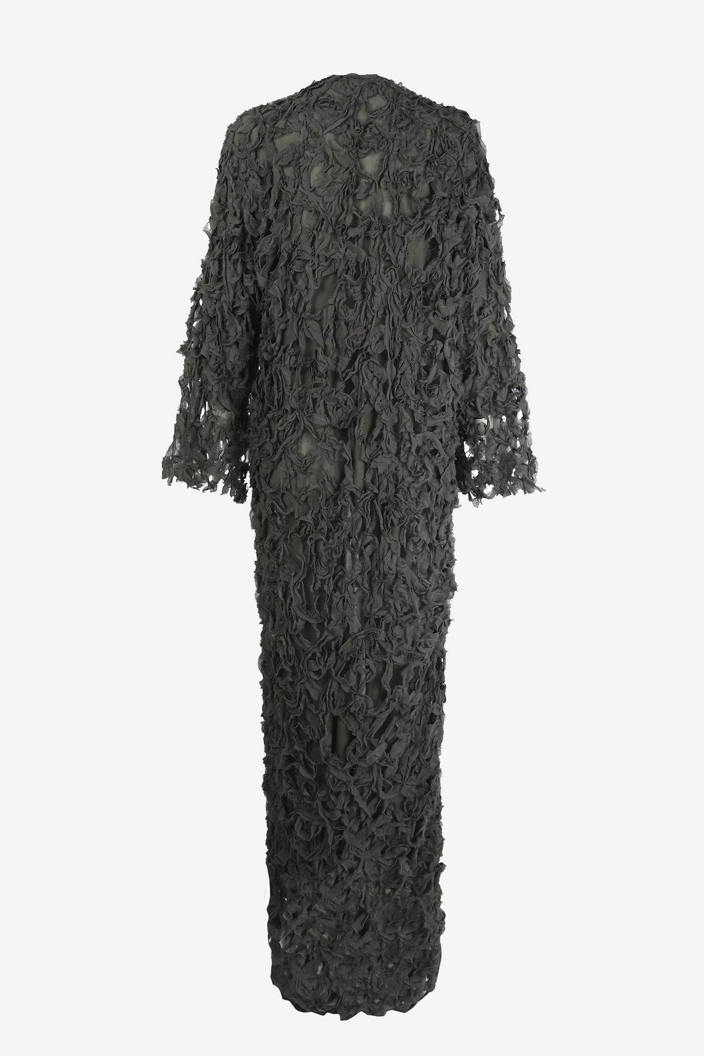 Embull, chaqueta de bambula de seda gris oscuro