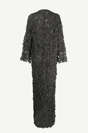 Embull, chaqueta de bambula de seda gris oscuro