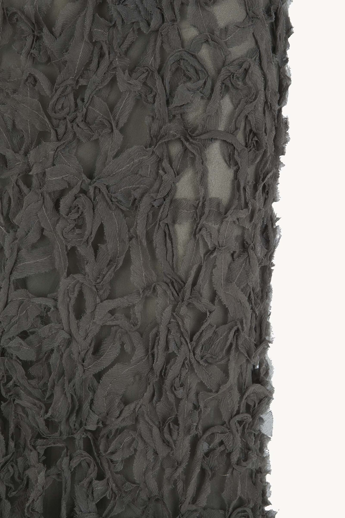 Embull, falda de bambula de seda gris oscuro