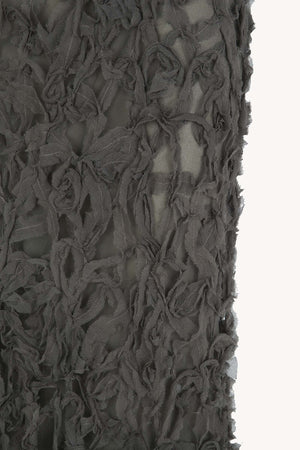 Embull, falda de bambula de seda gris oscuro