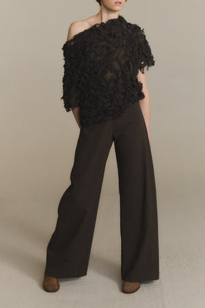 Arne, grey mocha flared trousers