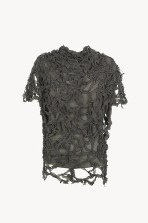 Embull, dark grey silk bambulla top