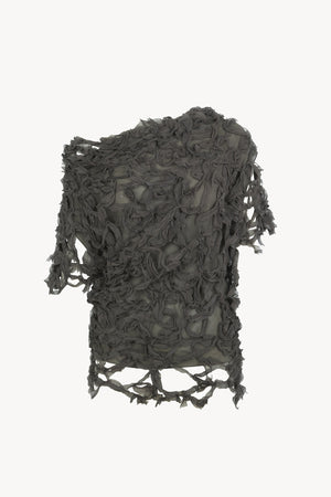 Embull, dark grey silk bambulla top