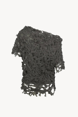 Embull, dark grey silk bambulla top