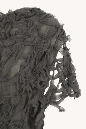 Embull, dark grey silk bambulla top