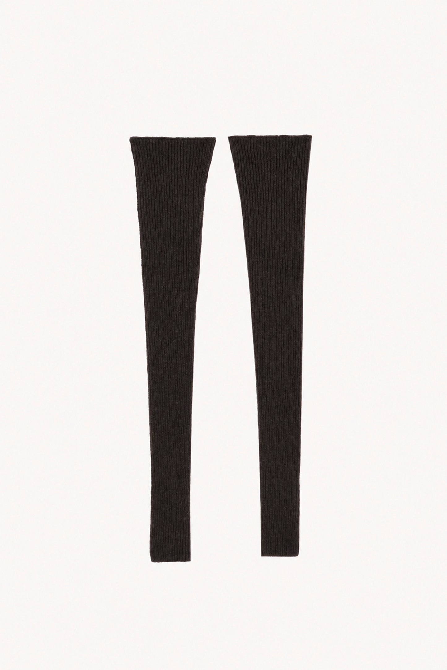 Erika, dark brown knit arm warmers
