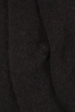Erika, dark brown wool and silk knit scarf