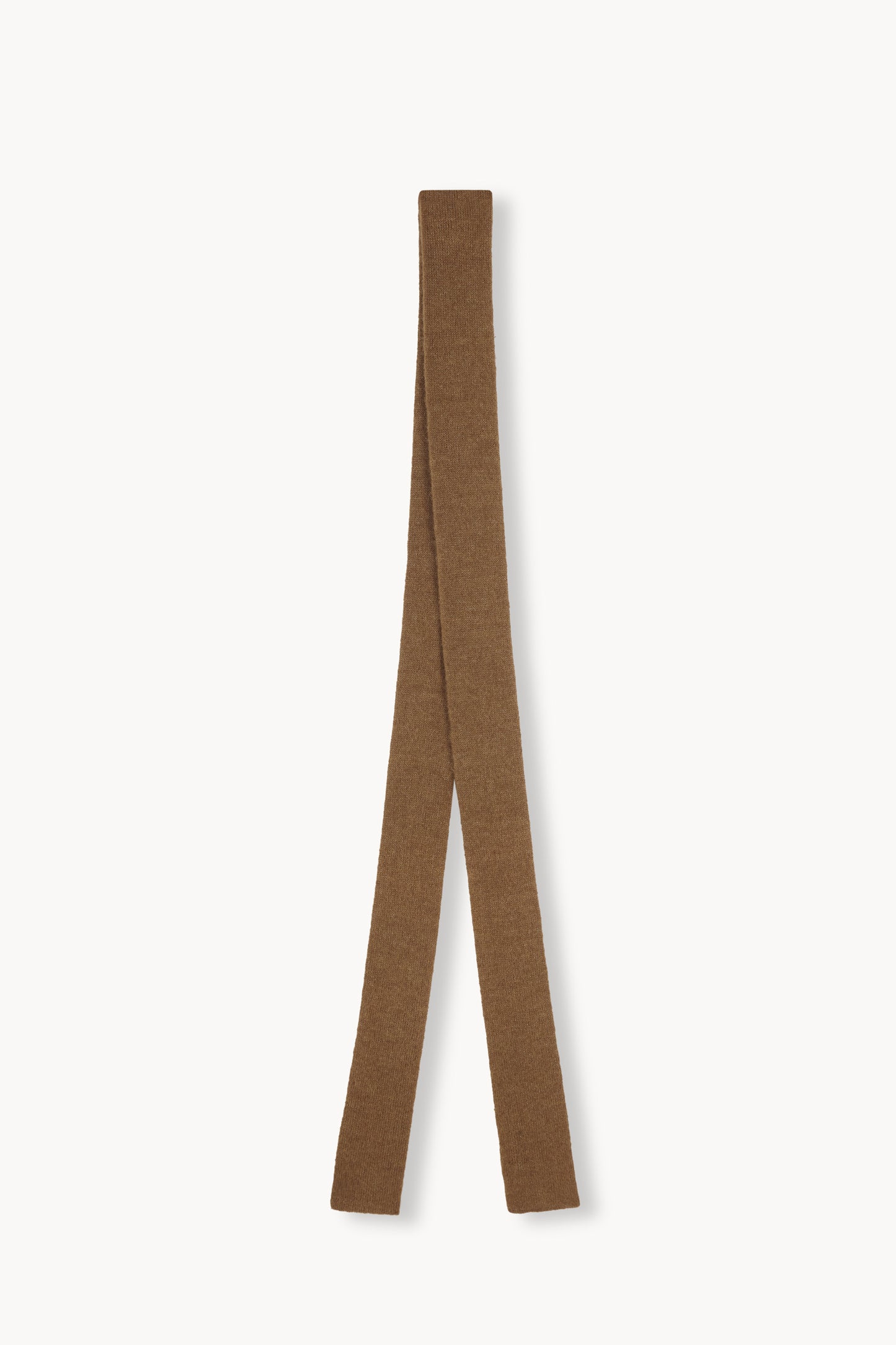 Erika, tobacco wool and silk knit scarf