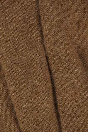 Erika, tobacco wool and silk knit scarf