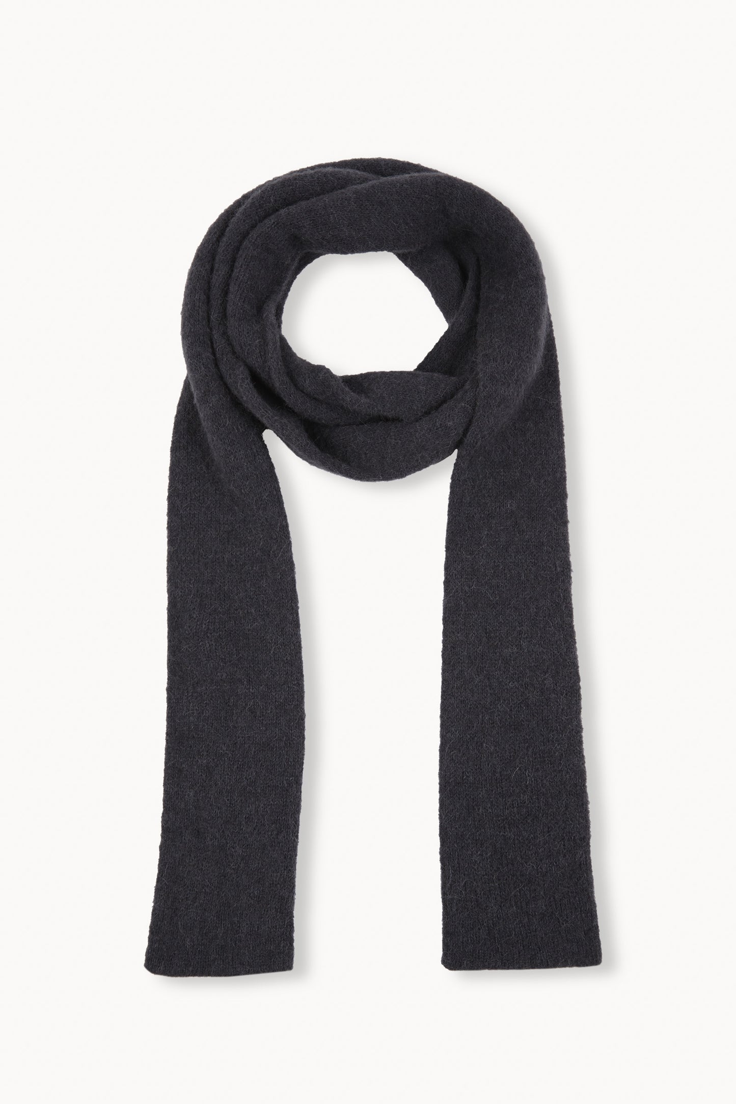 Erika, night green wool and silk knit scarf