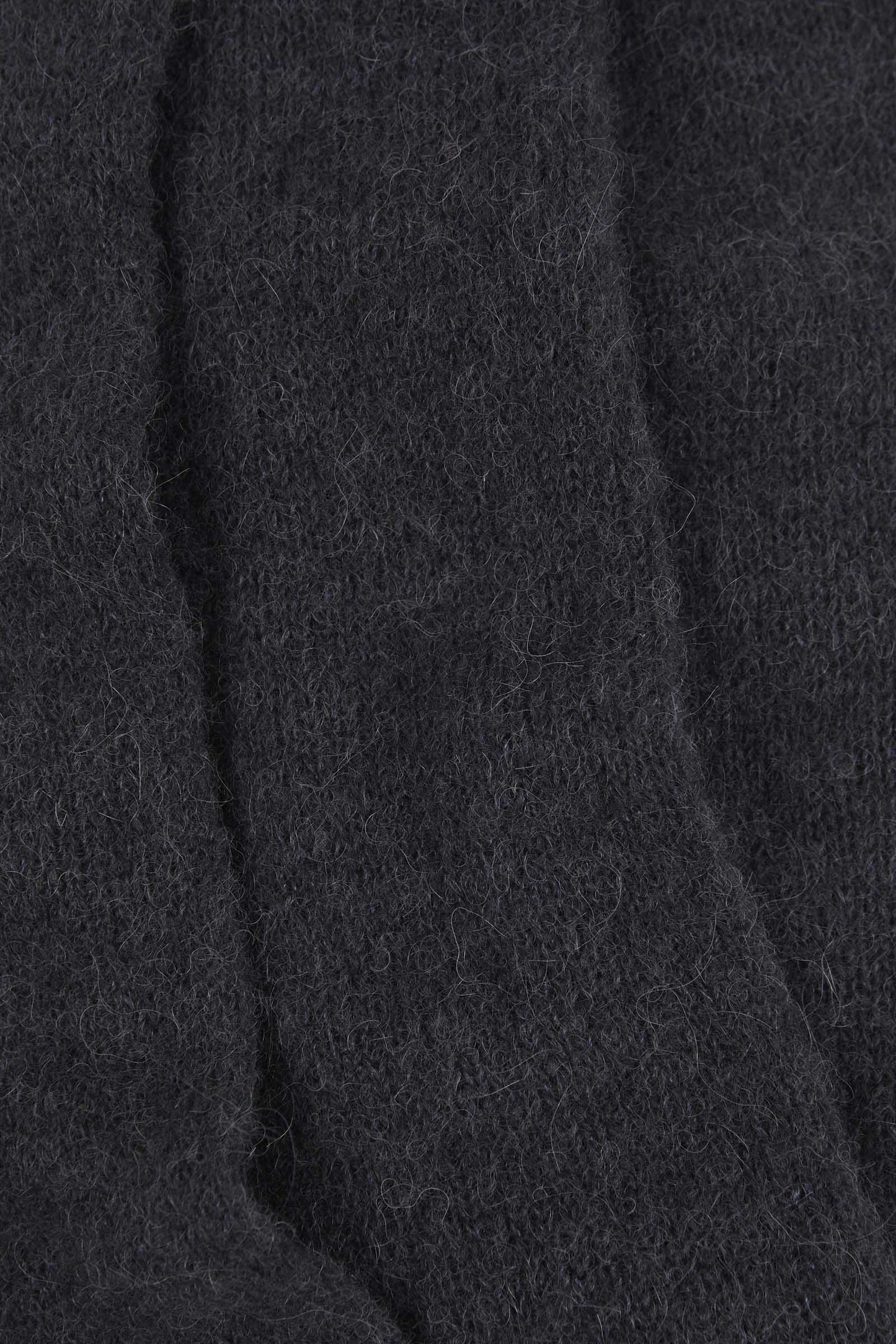Erika, night green wool and silk knit scarf
