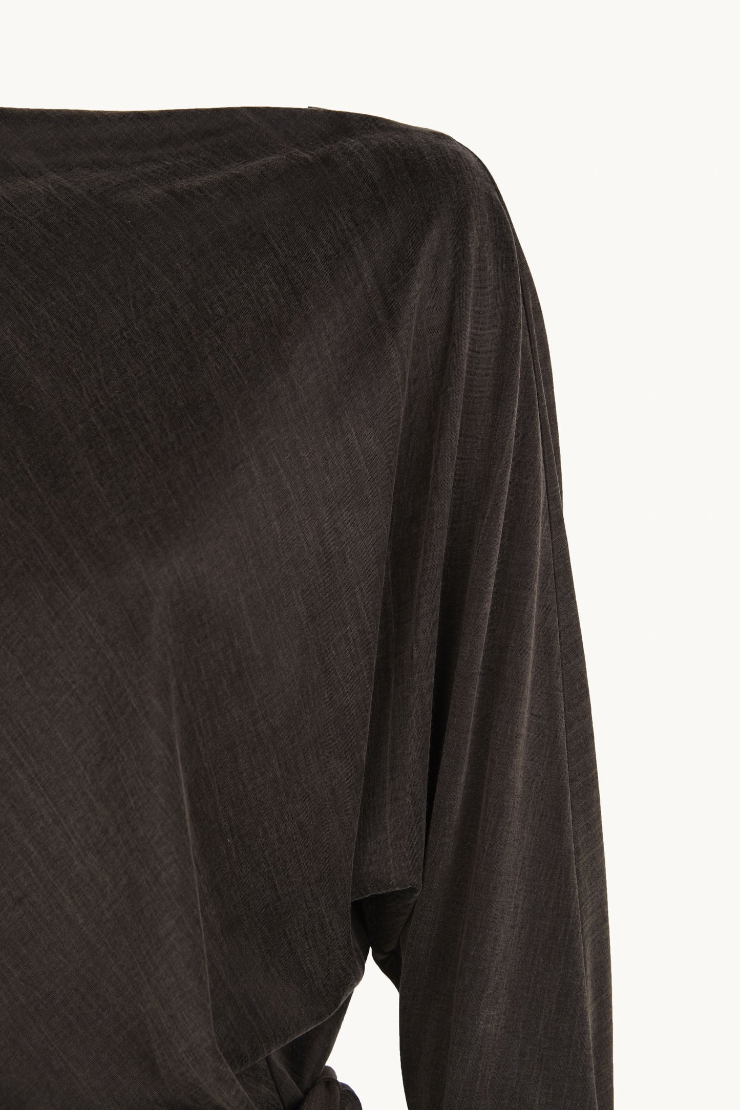 Espera, vestido largo marron oscuro