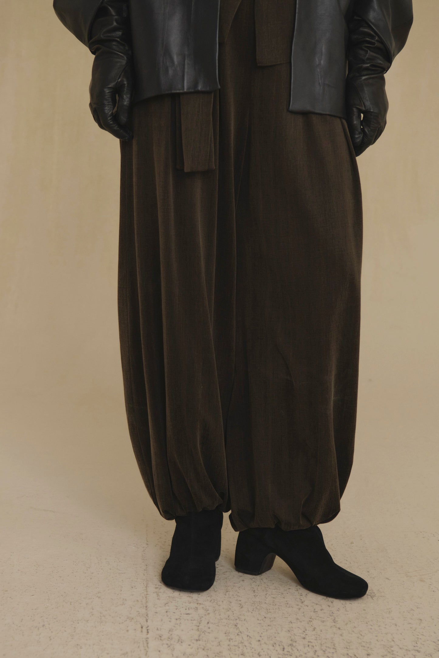 Espera, dark brown harem trousers