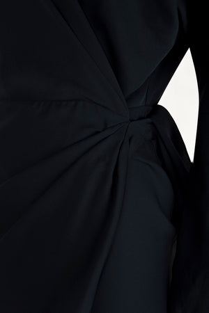 Eteria, navy blue wrap dress