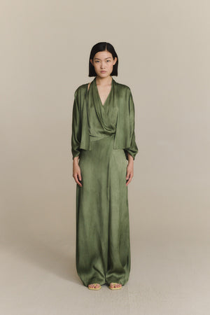 Elea, pantalon aguamarina maltinto