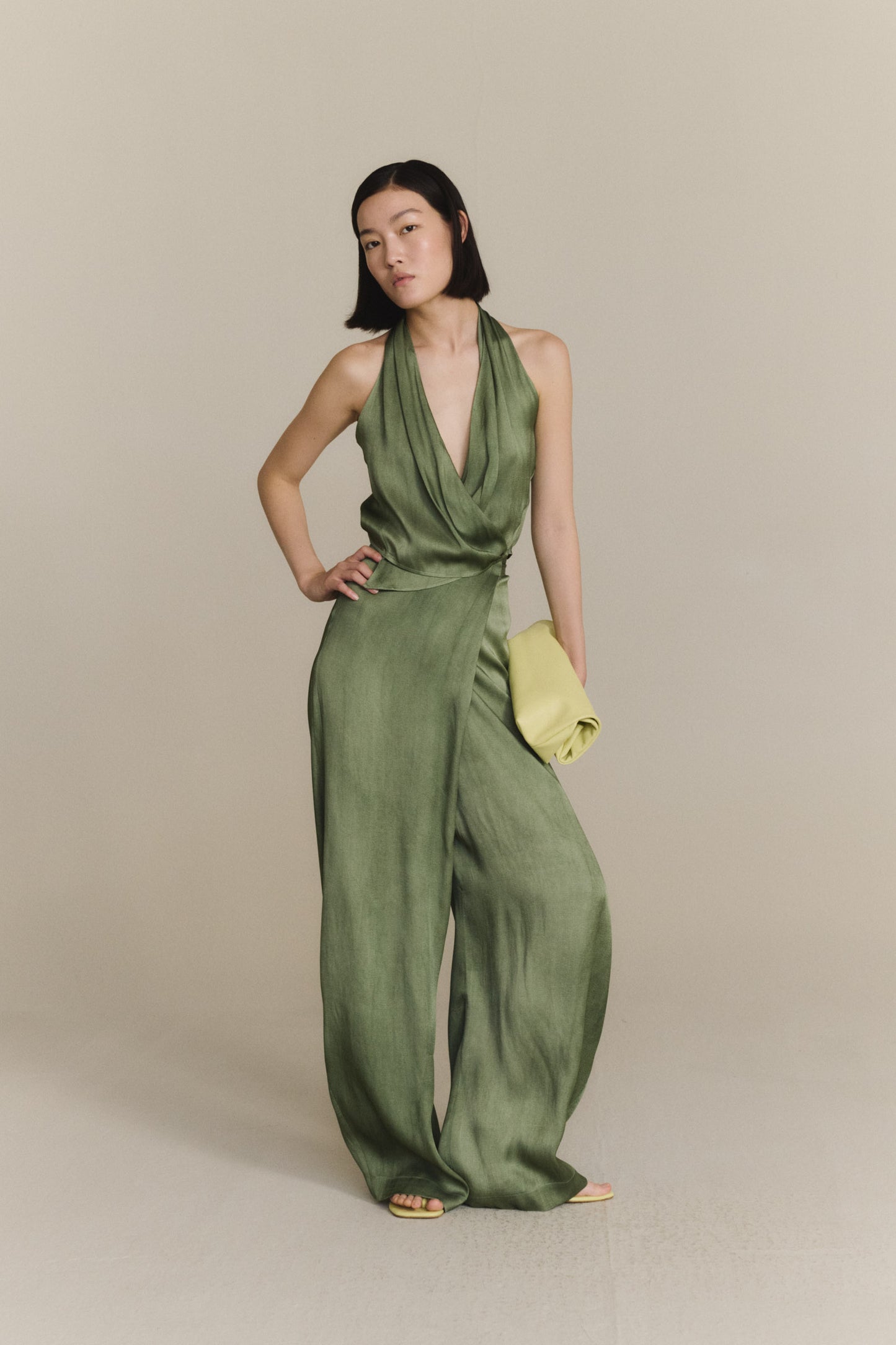 Elea, pantalon aguamarina maltinto