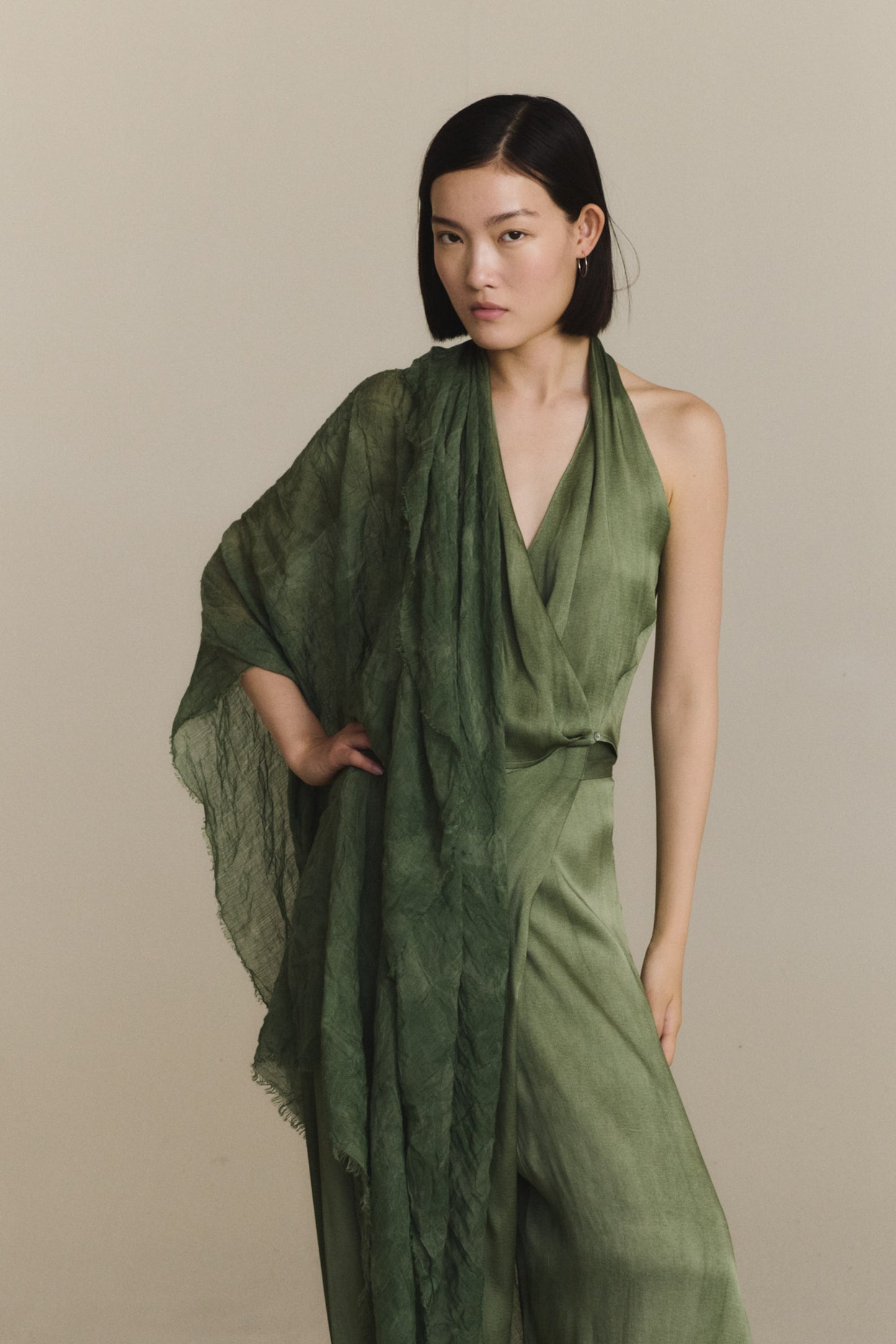 Sombra, foulard maltinto aguamarina