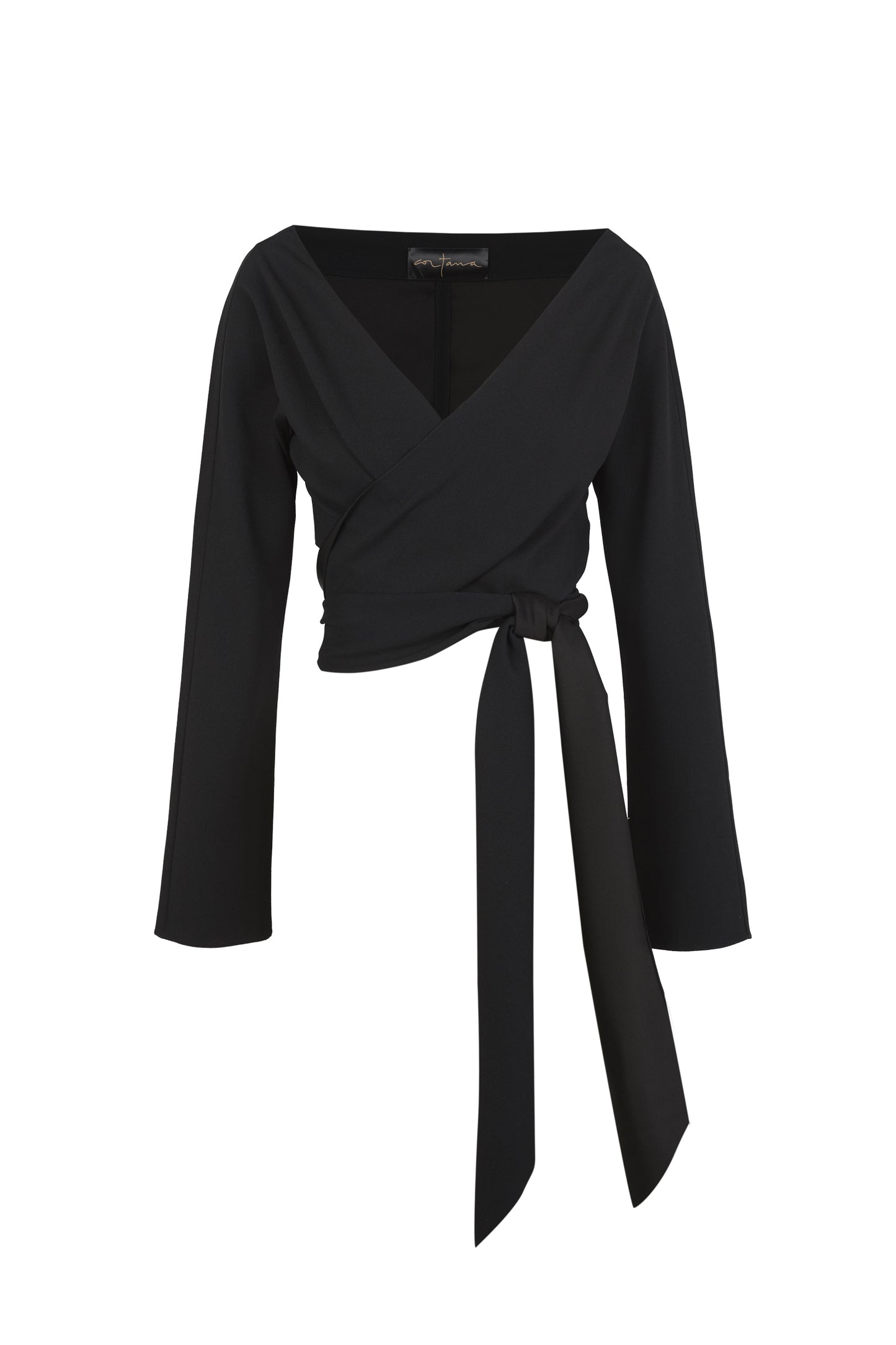 Ever, black wrap top
