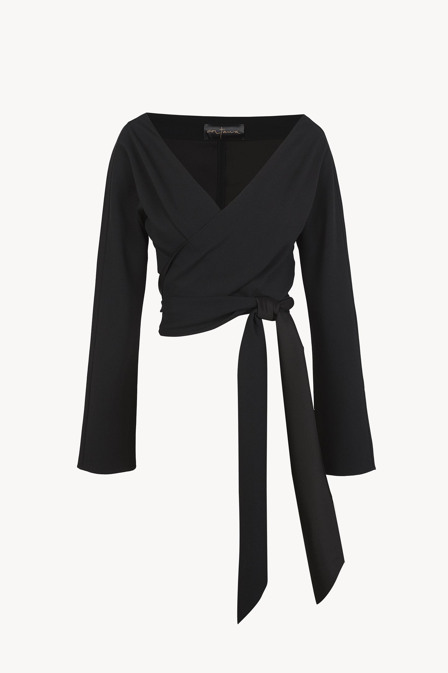 Ever, black wrap top