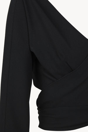 Ever, black wrap top