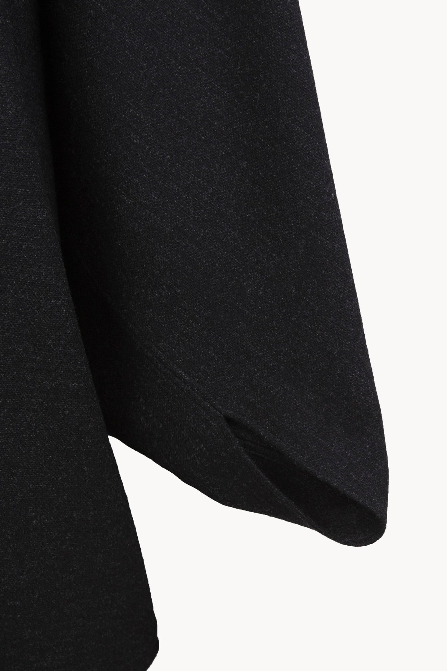 Fabiola, black melange cocoon wool coat