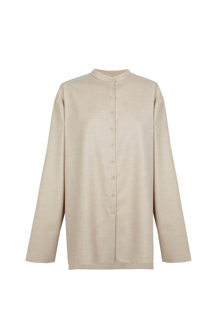Fabula, camisa oversize beige