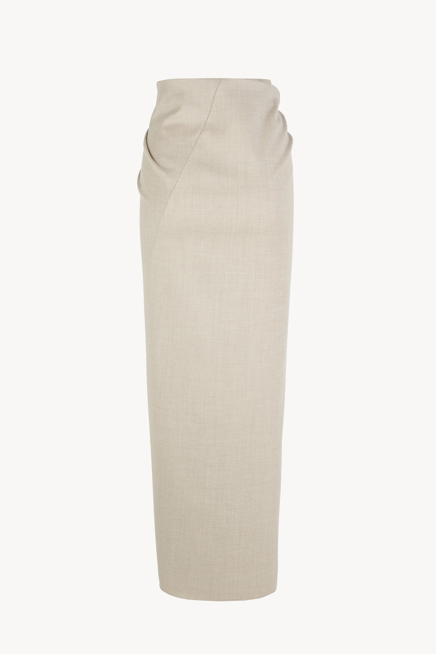 Fabula, beige virgin wool pareo skirt