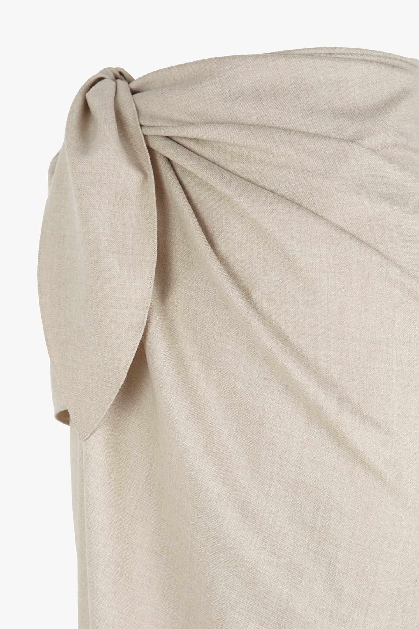 Fabula, beige virgin wool pareo skirt