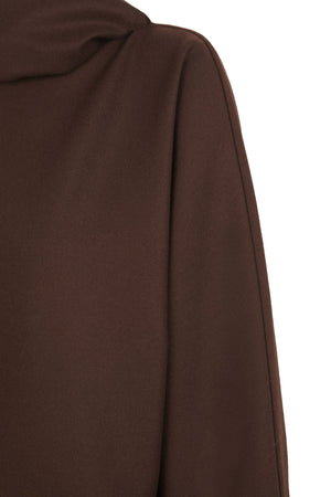 Fabula, chocolate virgin wool top