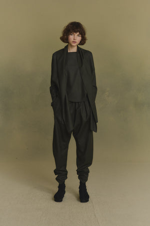 Fabula, green virgin wool top