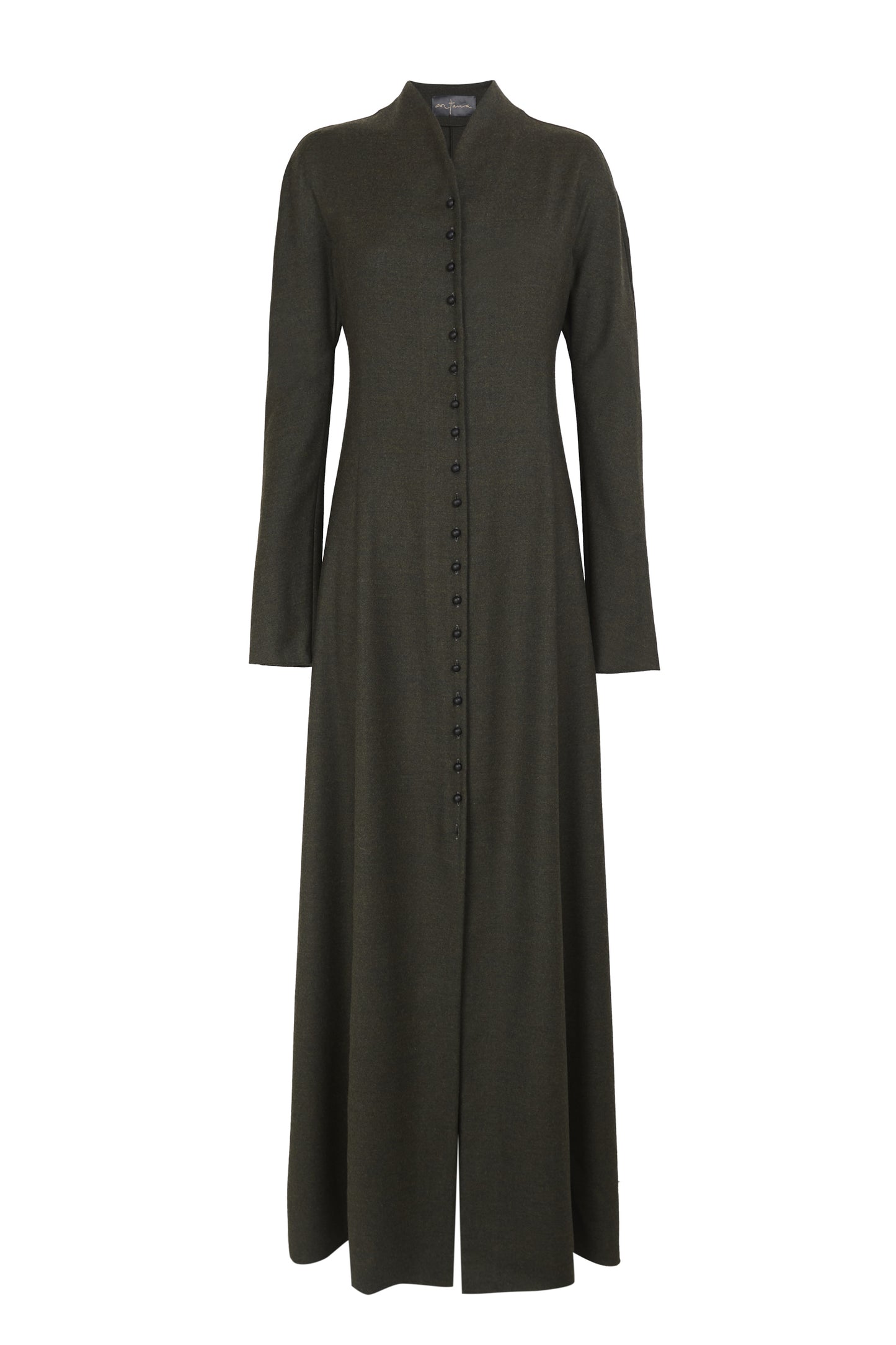 Fabula, dark green virgin wool dress
