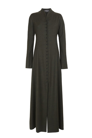 Fabula, dark green virgin wool dress