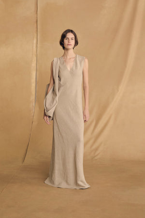 Fania, stone long dress