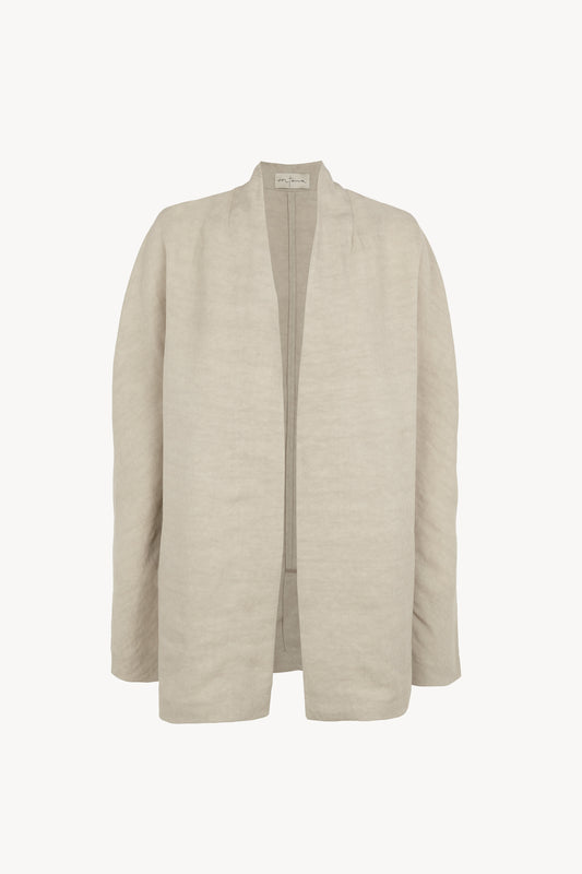 Fania, stone gray linen and viscose jacket