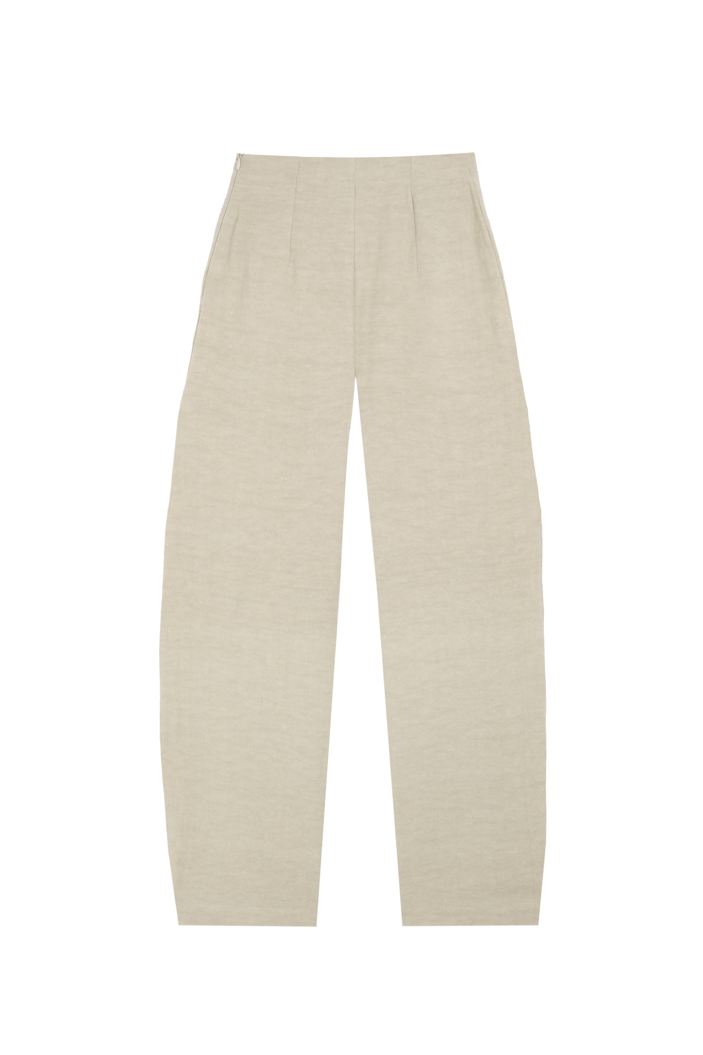 Fania, linen and viscose stone grey pants