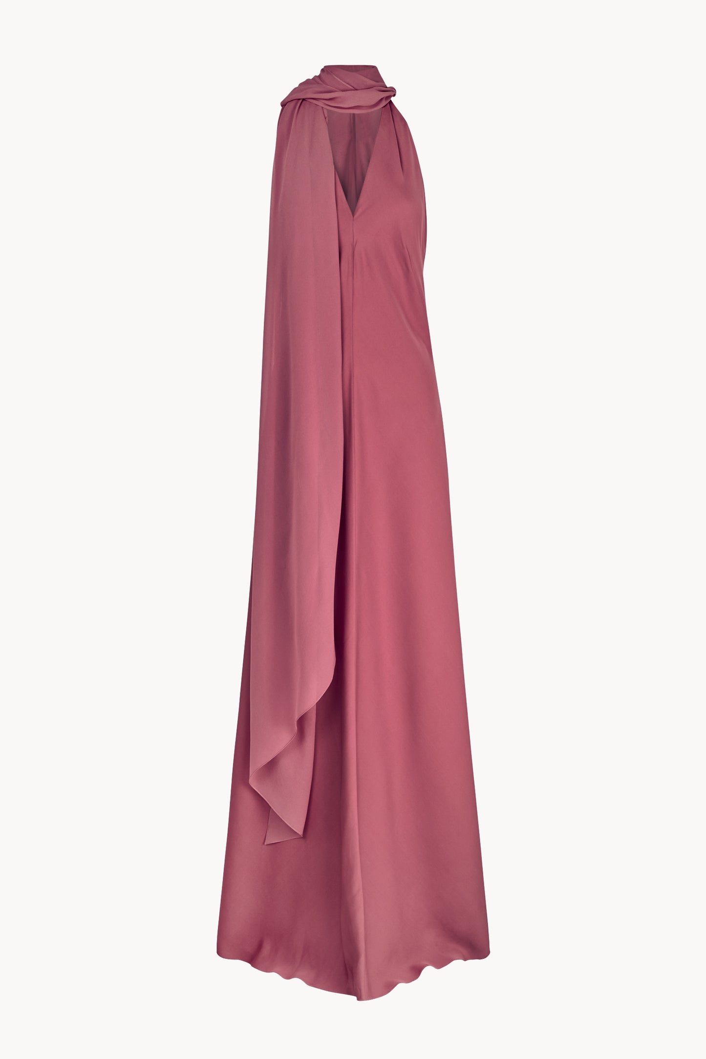 Farah, vestido transformable en seda rosa