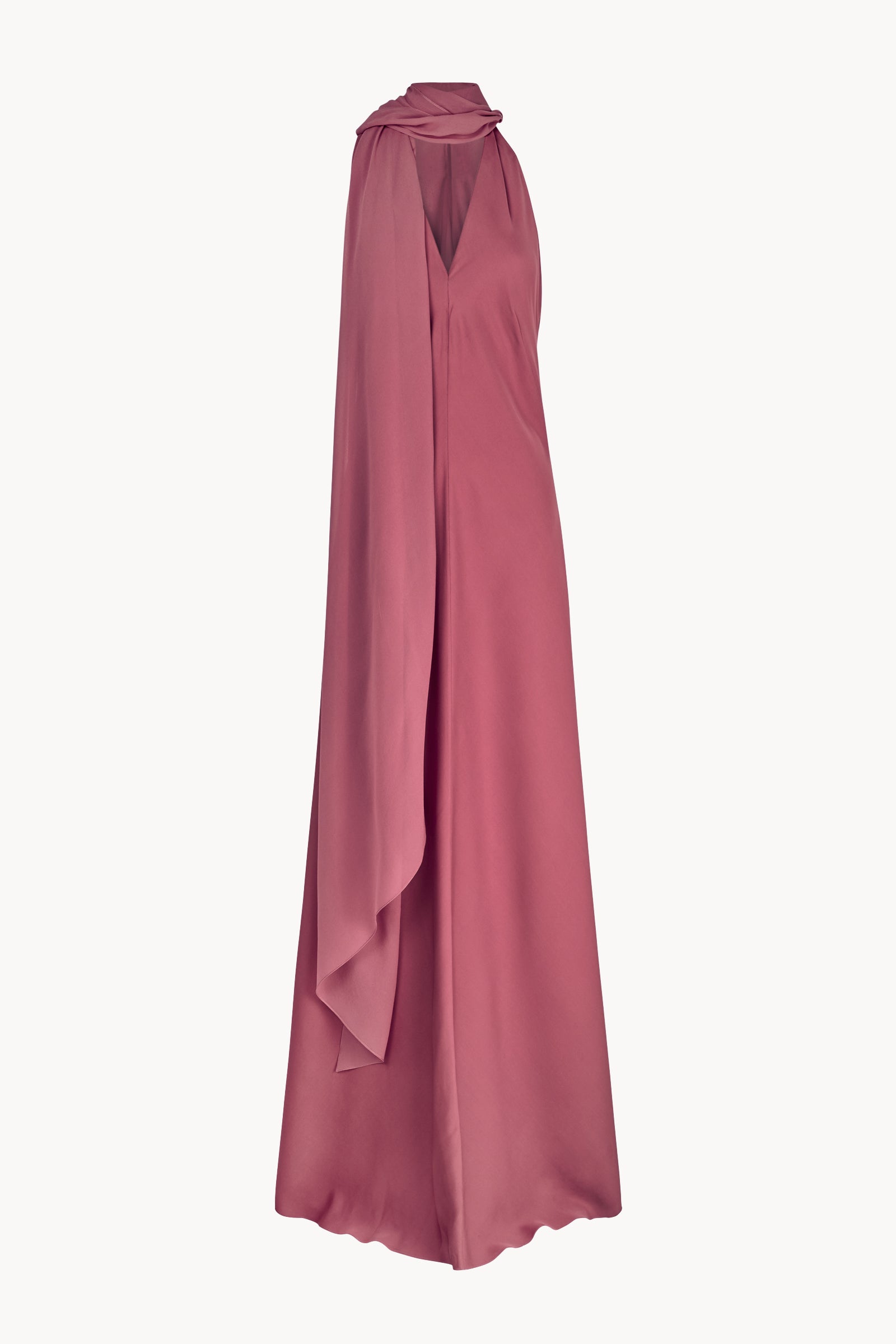 Farah, vestido transformable en seda rosa