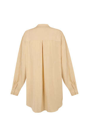 Fernanda, beige silk shirt