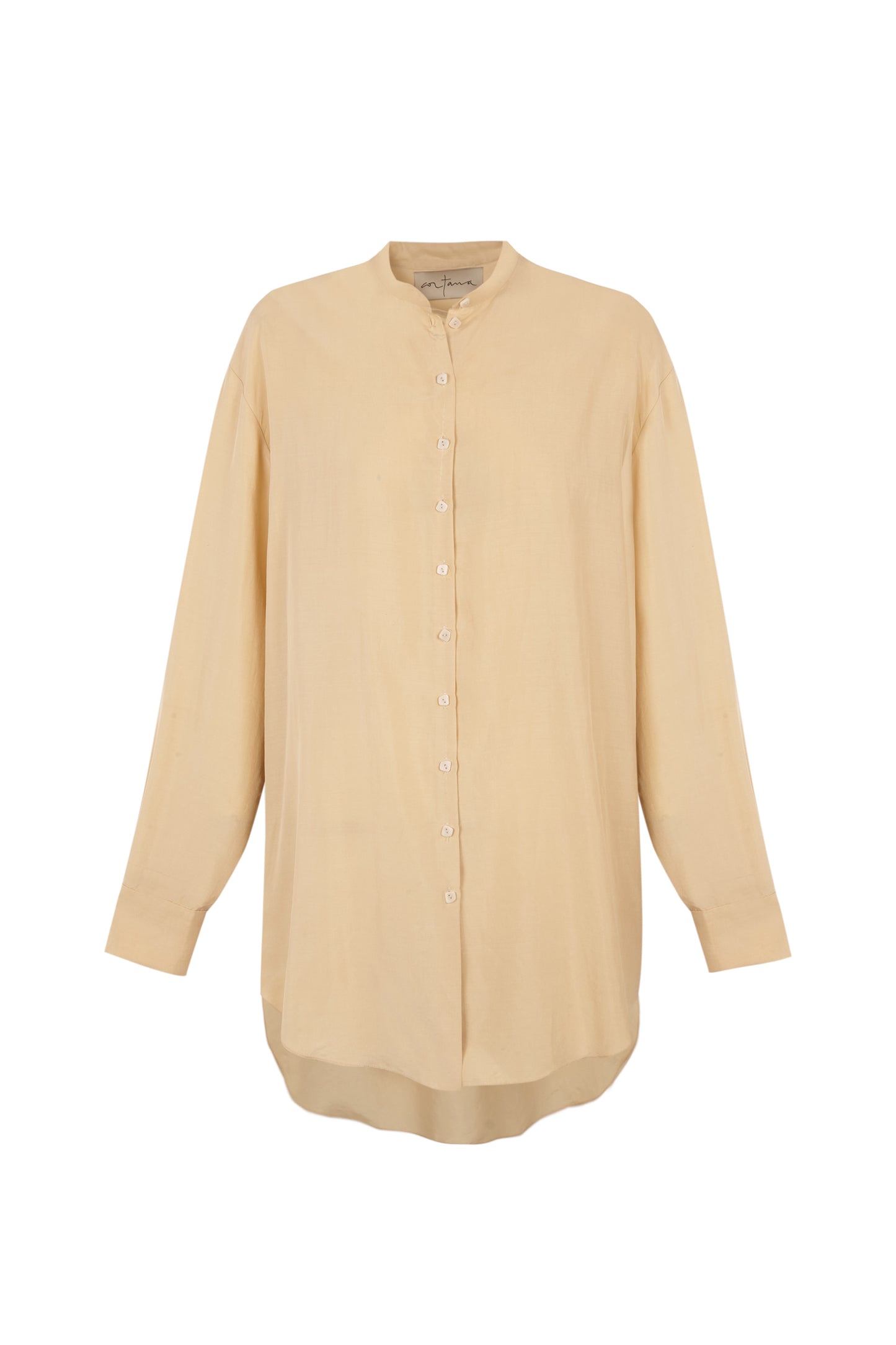 Fernanda, beige silk shirt