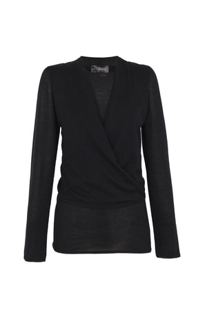 Fio, cardigan de punto cachemir negro