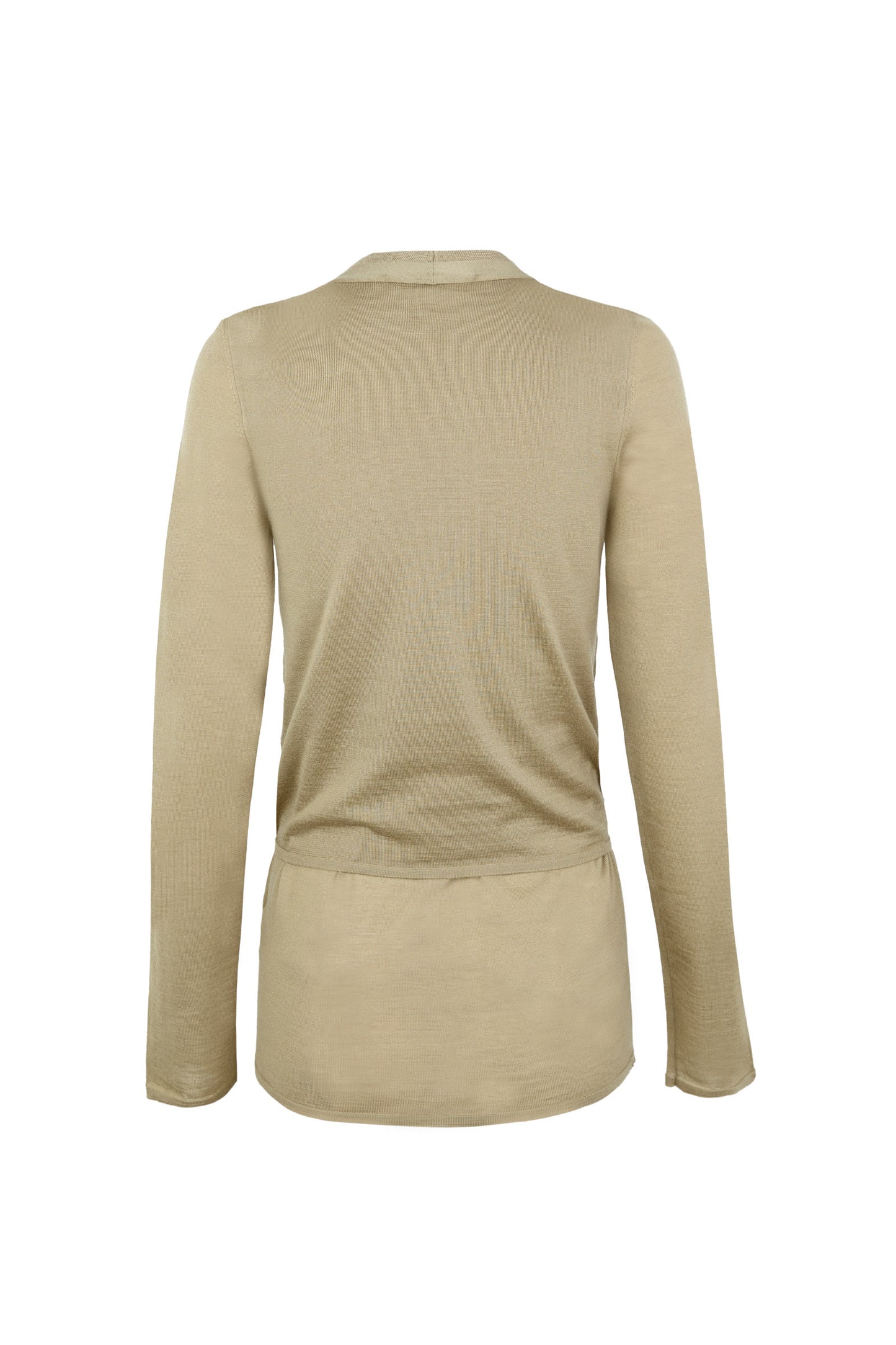 Fio, dark beige cashmere cardigan