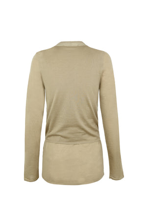 Fio, dark beige cashmere cardigan