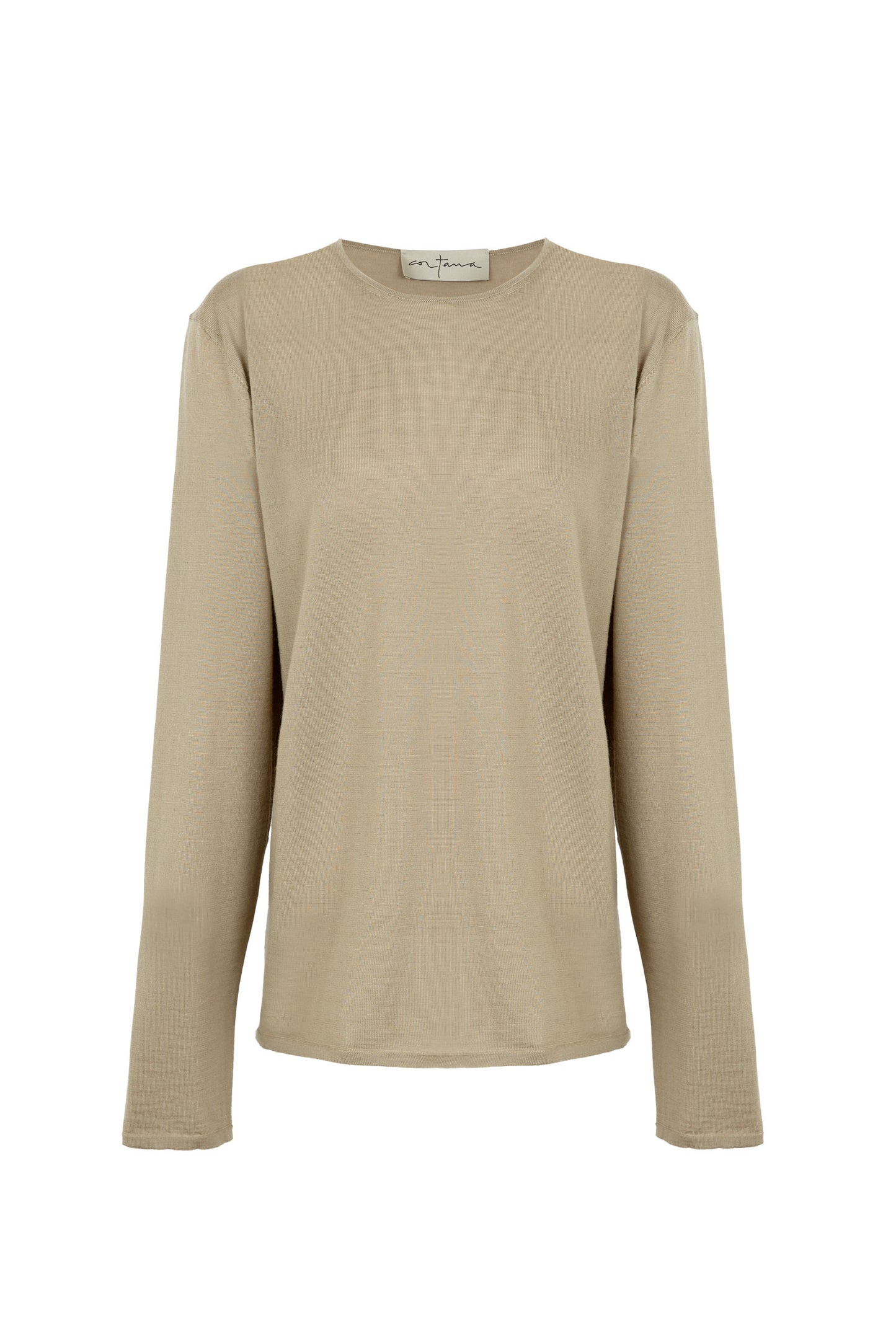 Fio, dark beige cashmere sweater