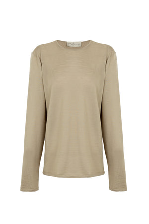 Fio, dark beige cashmere sweater