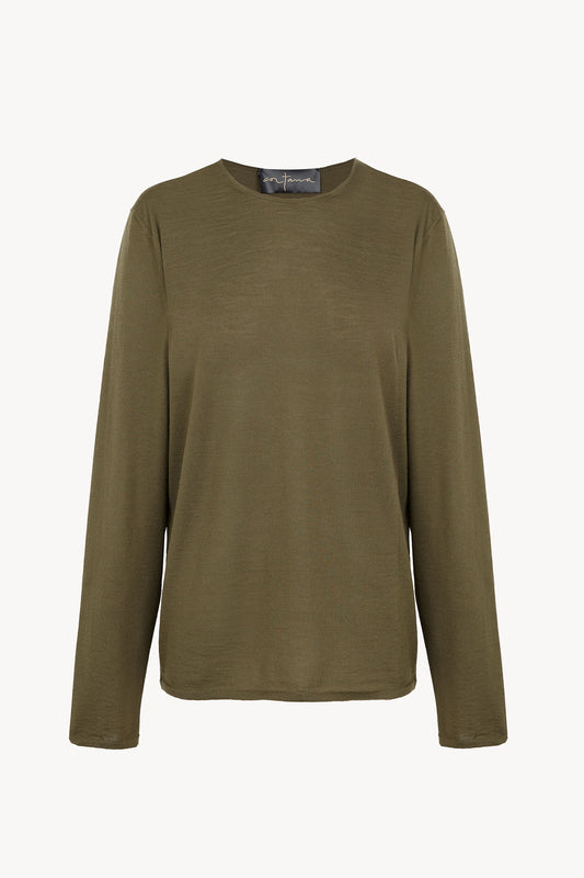 Fio, khaki cashmere jumper